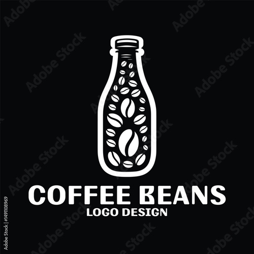 Coffee Beans Vector Logo Design