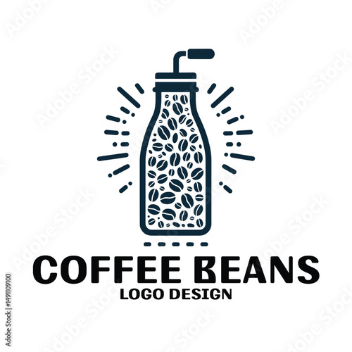 Coffee Beans Vector Logo Design