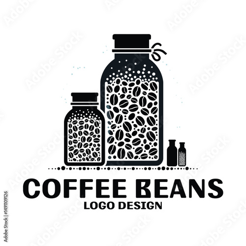 Coffee Beans Vector Logo Design