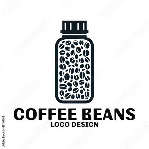 Coffee Beans Vector Logo Design