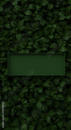 Emerald Green Leaves: Nature's Serene Frame