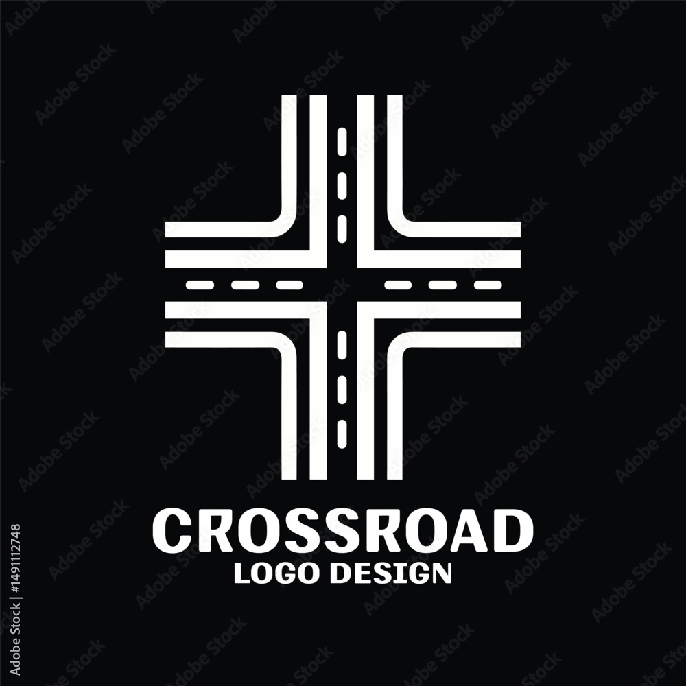 Obraz premium Crossroad Vector Logo Design