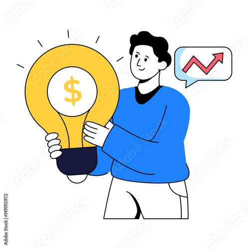 Perfect design illustration of business idea