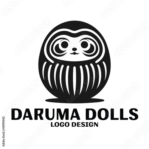 Daruma Dolls Vector Logo Design