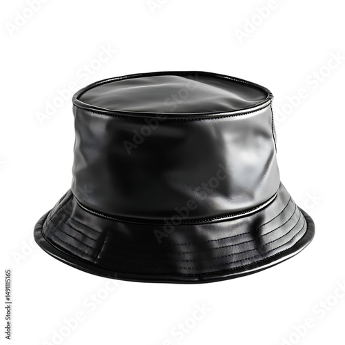 Urban Bucket Hat with a Sleek Silhouette and Minimalist Design Isolated on Transparent Background