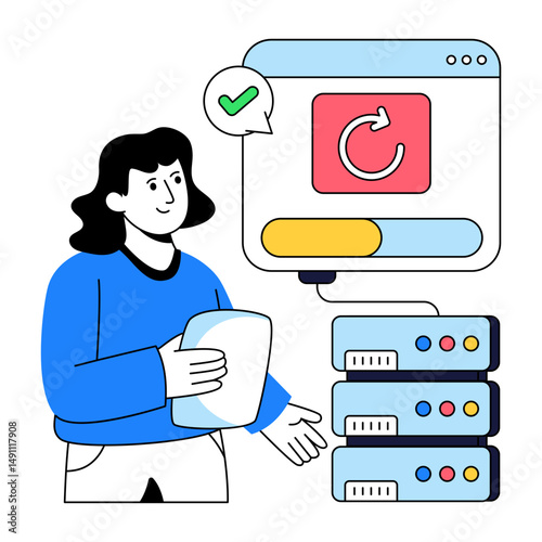 An illustration design of data hosting