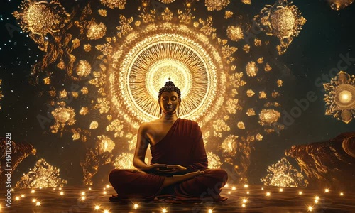 Seated buddha image