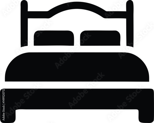 Double Bed Icon Sleep Hotel Room Rest Night