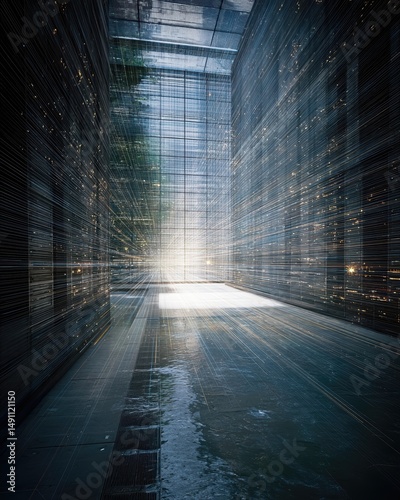Exploring a Solarpunk Data Centre With Sunlight Streaming Through Innovative Architecture