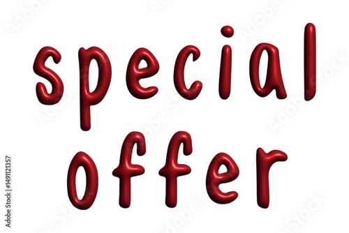 Special offer lettering 3d word Template for marketing ad, print, web, banner, poster, flyer