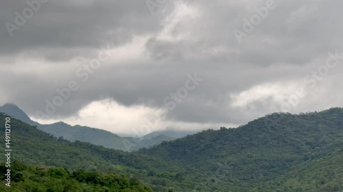mountain landscape with clouds