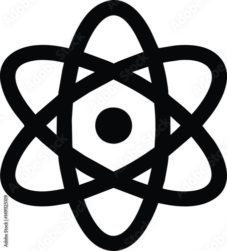 Atom Icon Science Energy Physics Symbol