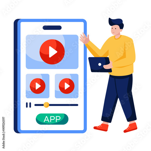 Premium design illustration of educational video