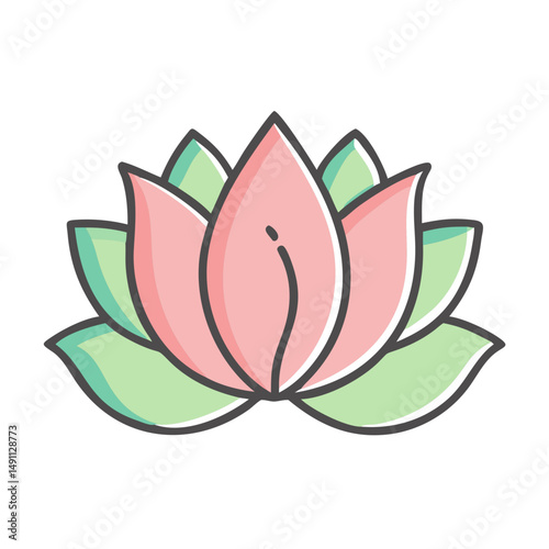 lotos icon, lotos vector illustration-simple illustration of lotos, perfect for lotos logos and icons