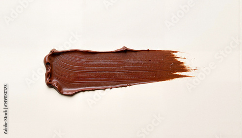 Abstract chocolate smudge on blank paper, minimalist design concept