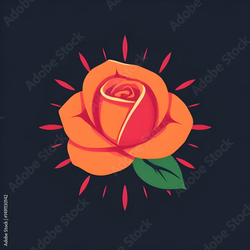 rose sticker vector, decorative rose icon, rose graphic art, rose badge icon, elegant rose icon, rose sketch icon, rose floral icon, vintage rose icon, realistic rose icon, rose logo element, rose con