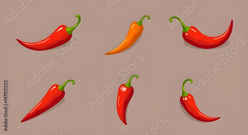 Chili pepper, Red chili, Hot pepper, Spicy chili, Chili icon, Chili vector, Pepper illustration, Jalapeño pepper, Green chili, Fresh chili, Dried chili, Chili clipart, Cartoon chili, Realistic chili, 