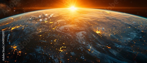 Earth's sunrise, seen from space