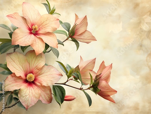 Delicate peach blossoms