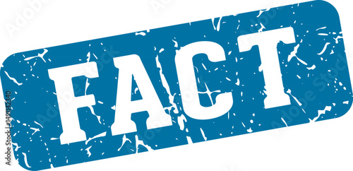 fact rectangular sign. fact stamp
