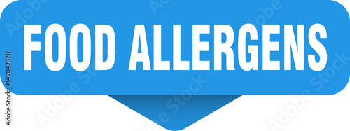 food allergens sticker. food allergens sign on transparent background
