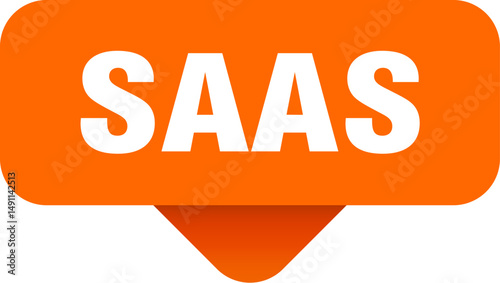 saas sticker. saas sign on transparent background