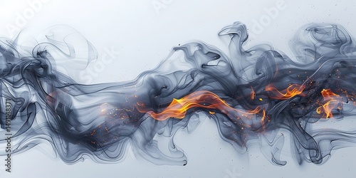 Abstract smoke and fire