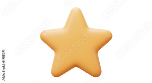3D Pink Star - Cute Graphic Element, Isolated