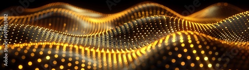 Abstract Gold Waves