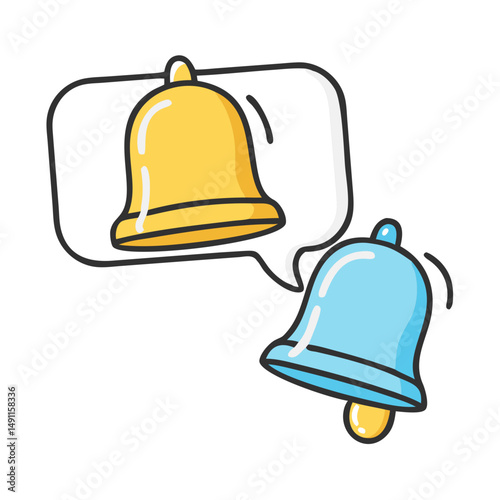 messaging reminders bells icon, messaging reminders bells vector illustration-simple illustration of messaging reminders bells, perfect for messaging reminders bells logos and icons