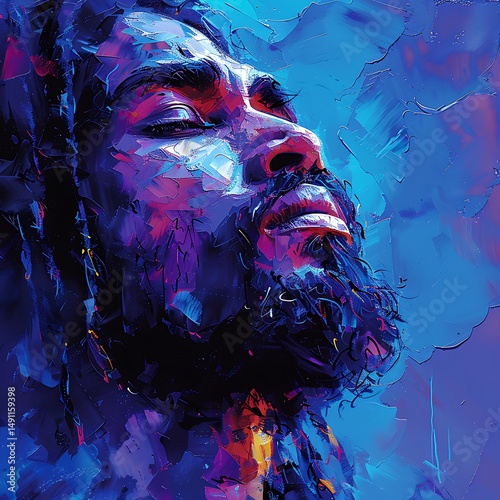 Vibrant portrait of a man