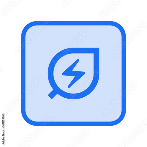 Energy Savings Leaf Outlined Icon