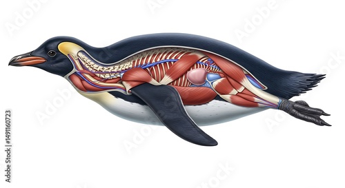 Penguin anatomy illustration