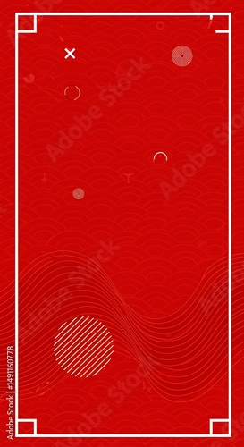 Crimson Waves: Abstract Red Art Print