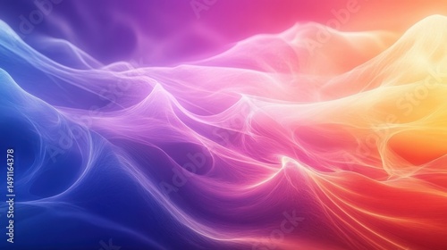 Wallpaper Mural Colorful Abstract Wave Patterns in Soft Flowing Motion Torontodigital.ca