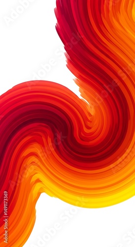 Crimson Swirl: Abstract Art in Red and Orange Hues