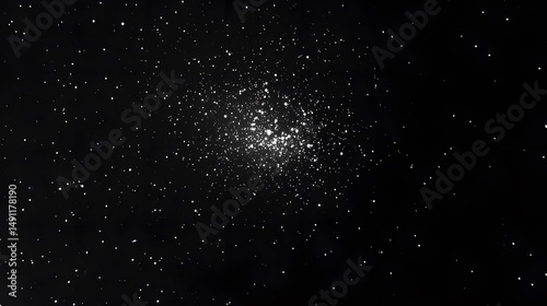 Brilliant Star Cluster in Deep Space Night Sky