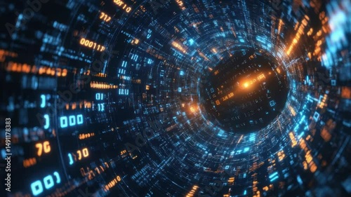 Wallpaper Mural Digital Vortex: A Journey Through Cyberspace Torontodigital.ca