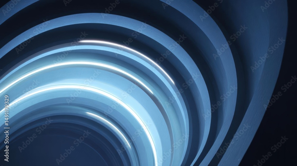 Obraz premium Abstract digital art piece that appears to be a tunnel or a tunnel-like structure.