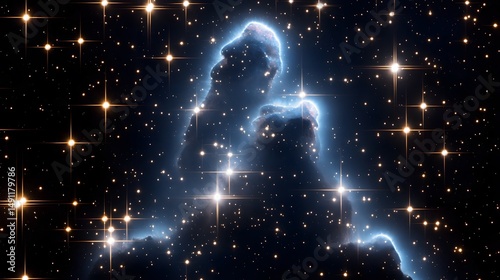 Cosmic Pillars Nebula Space Starscape Celestial Night Sky