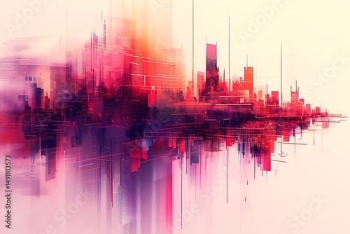 Abstract city skyline