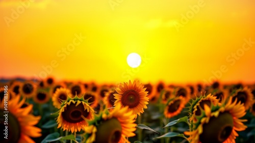 sunflower field at sunset, economic optimism