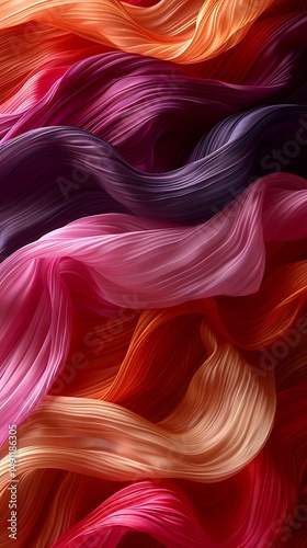 Abstract textile texture of swirling vibrant colors