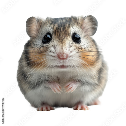 Adorable hamster portrait cute pet rodent small animal domestic mammal face on transparent background