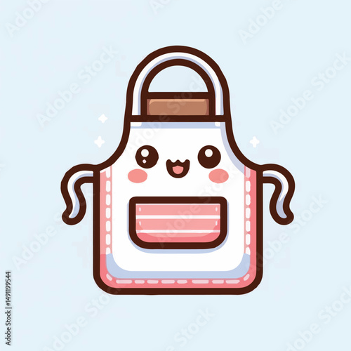 apron, illustration, chef, kitchen, uniform, isolated, restaurant, cook, cooking, vector, culinary, design, food, fabric, background, apparel, work, woman, white, waiter, black, clothing, clothes, ico