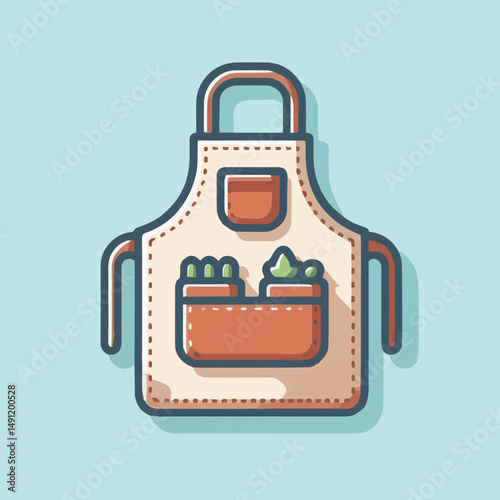 apron, illustration, chef, kitchen, uniform, isolated, restaurant, cook, cooking, vector, culinary, design, food, fabric, background, apparel, work, woman, white, waiter, black, clothing, clothes, ico