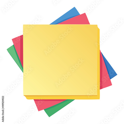 colorful sticky notes - vector illustration