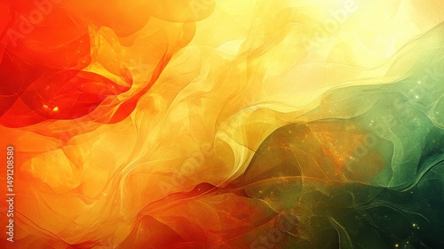 Vibrant Abstract Background with Flowing Colors and Light Effects