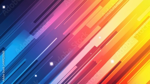Vibrant Diagonal Lines Creating Dynamic Colorful Background Design