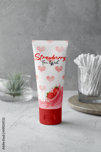 Cream Tube Mockup Isolated